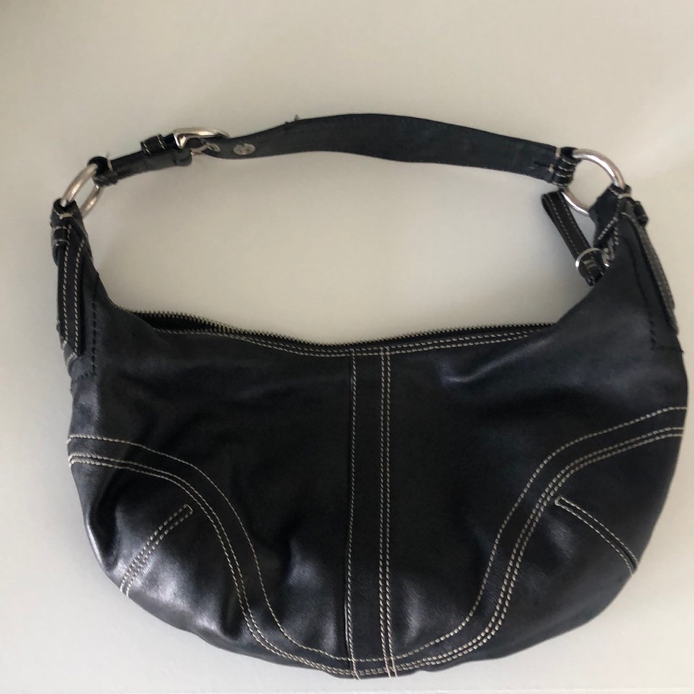 Coach black leather purse